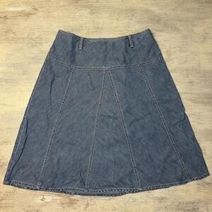 EUC Sngrid Olsen Low Rise A-Line Denim Cotton Skirt Size 4